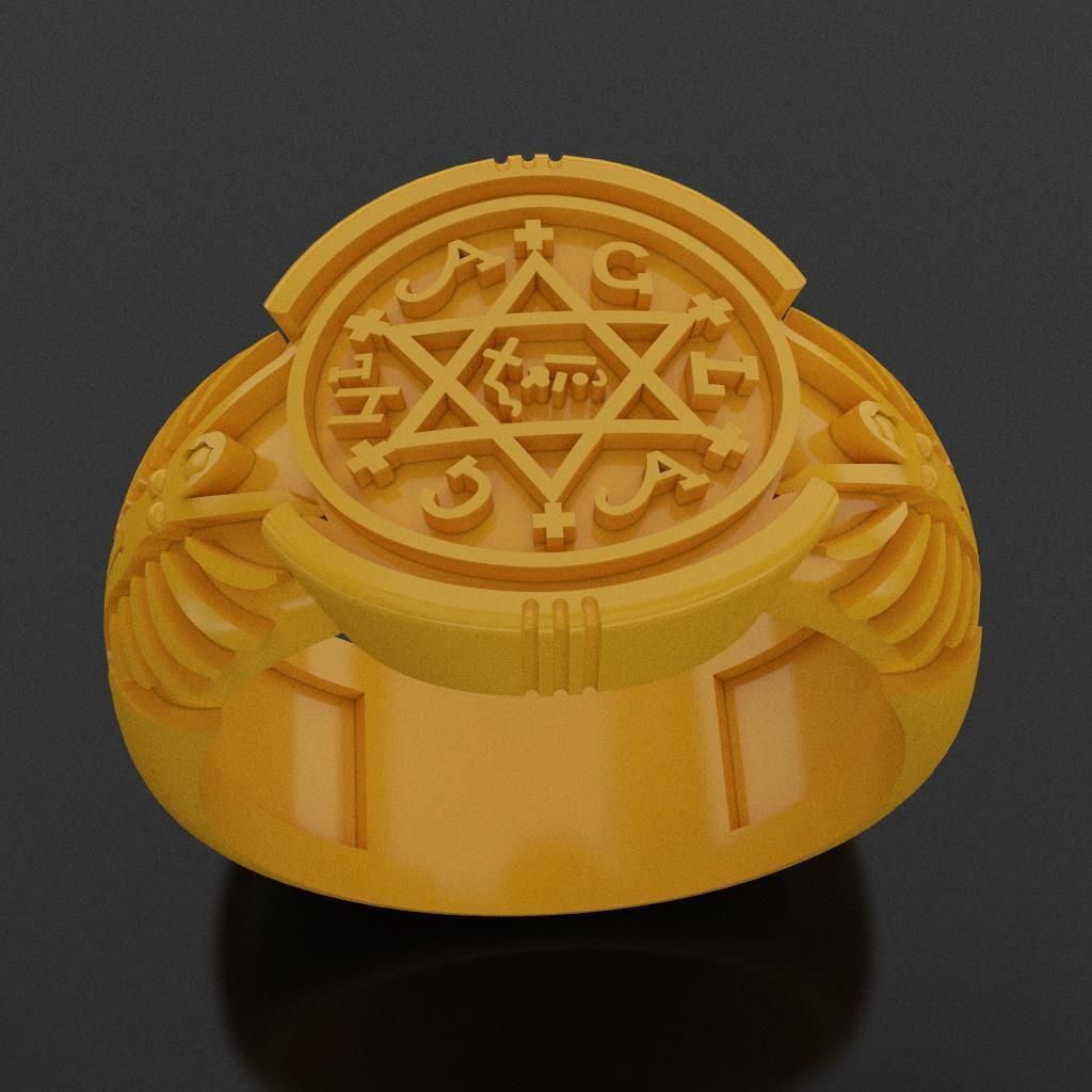 King Solomon ring  3D print model_2