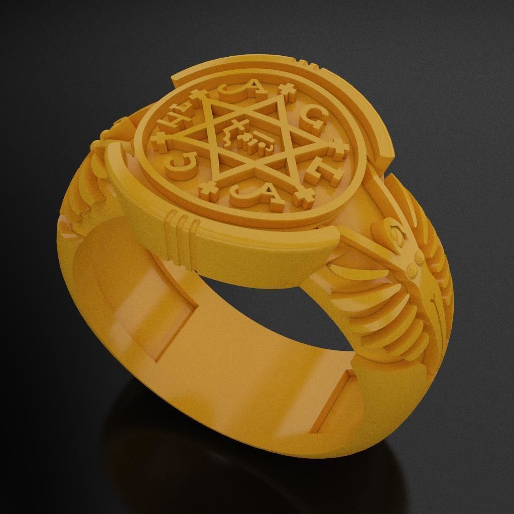 King Solomon ring  3D print model_4