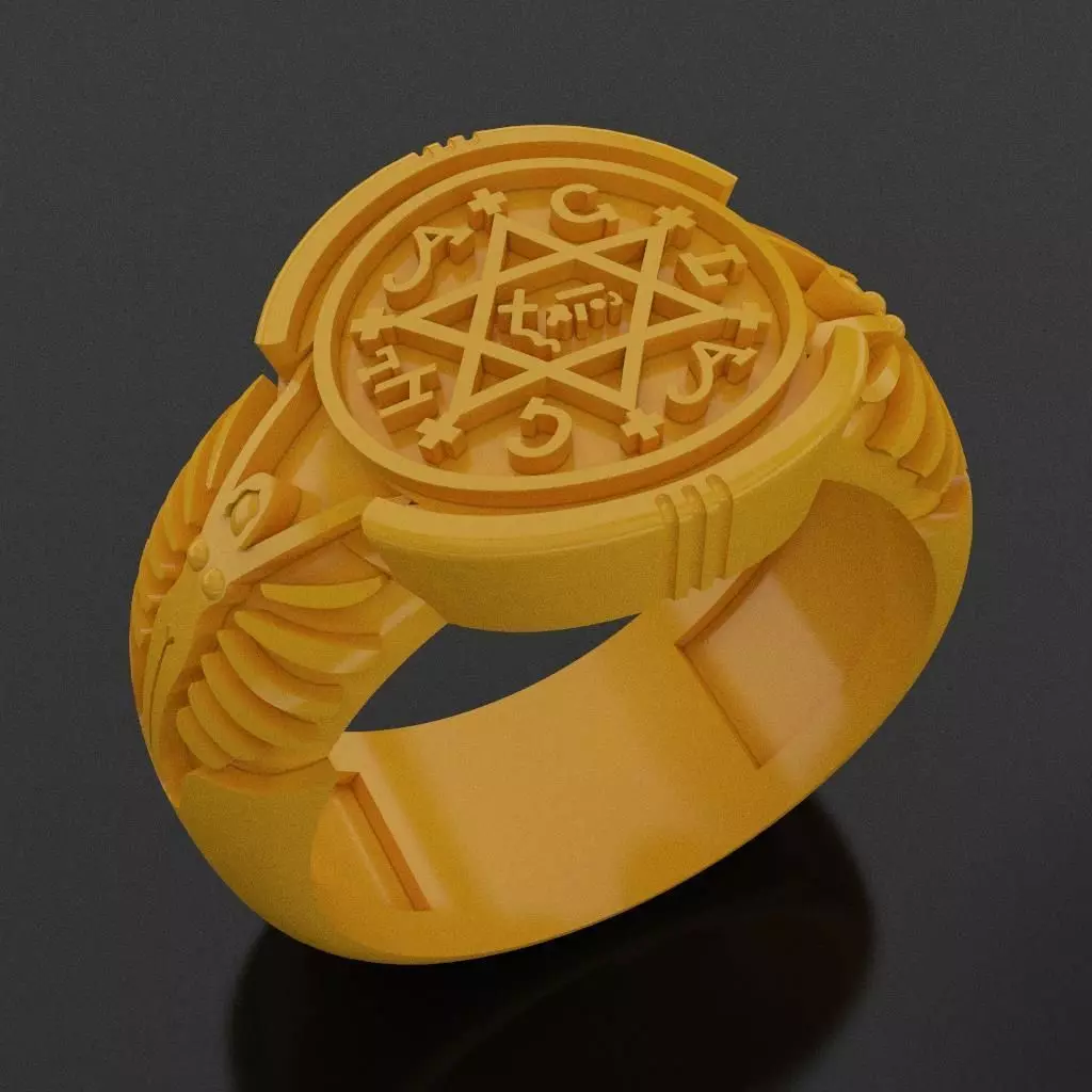 King Solomon ring  3D print model_0