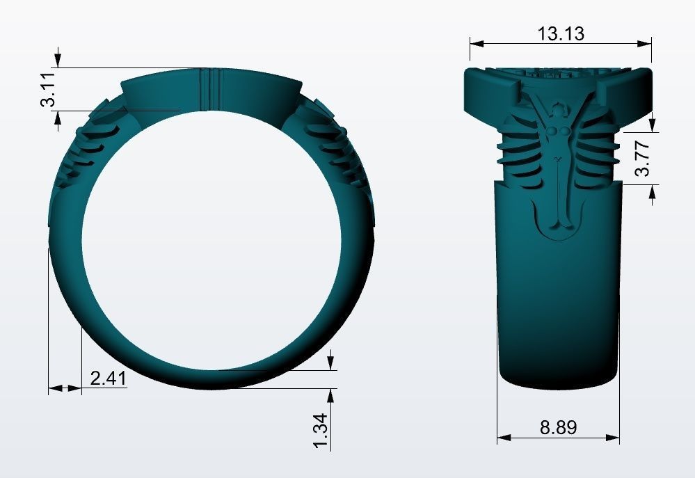 King Solomon ring  3D print model_5