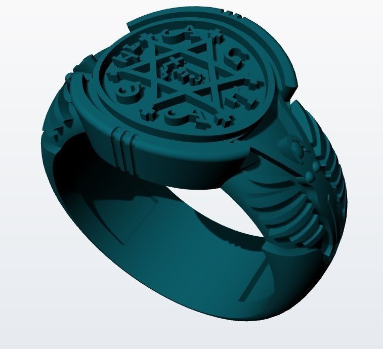 King Solomon ring  3D print model_6