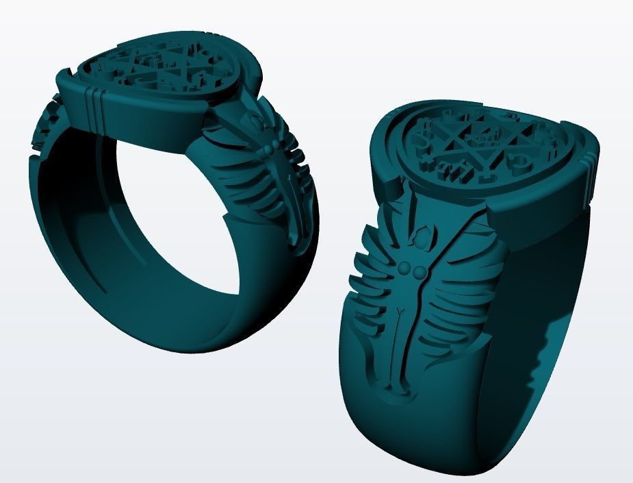 King Solomon ring  3D print model_7