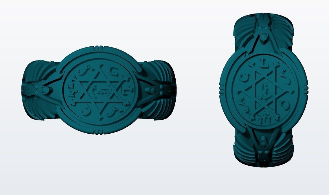 King Solomon ring  3D print model_8