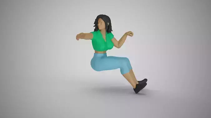 Girl Drive Back 3D print model