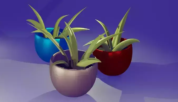 3D bonsai pot Low-poly 3D model