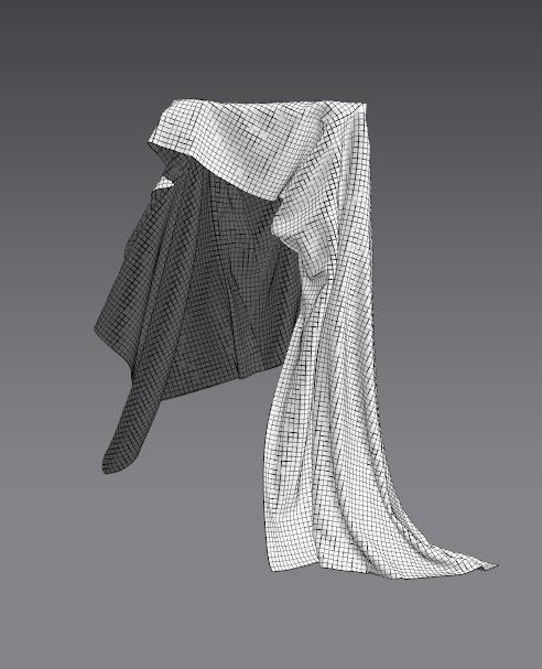 cloth FBX 632 Low-poly 3D model_1