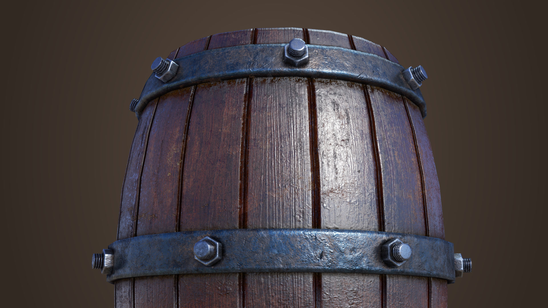 Unusual barrel Low-poly 3D model_2