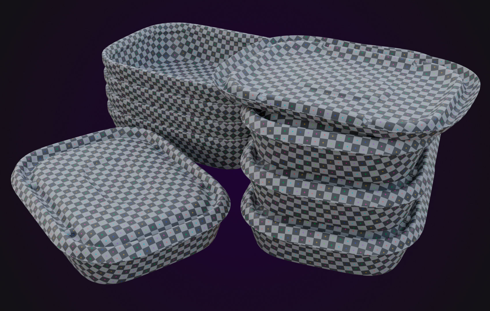 Round Food Cardboard Container - Disposable 3D model_26