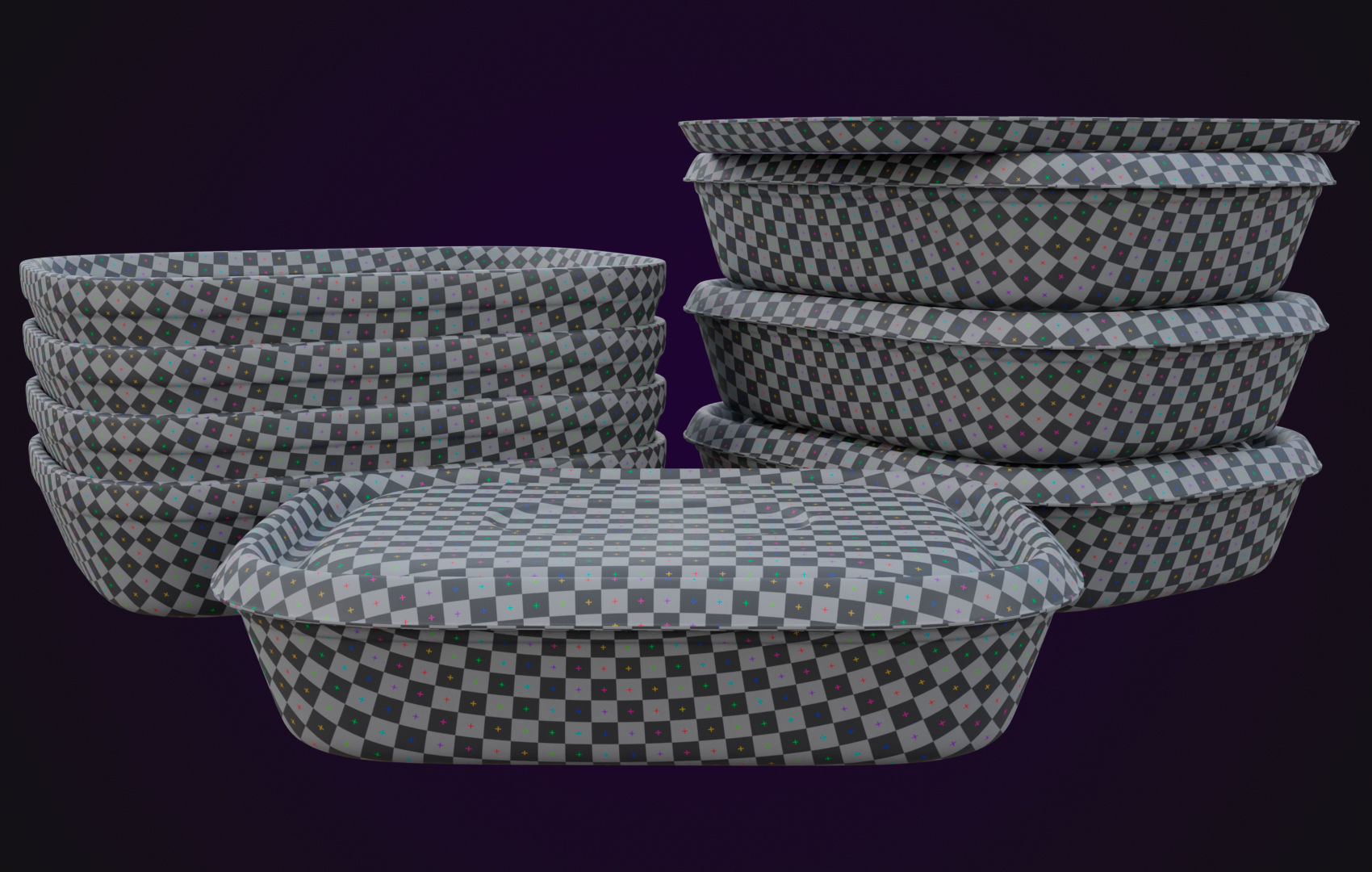 Round Food Cardboard Container - Disposable 3D model_32