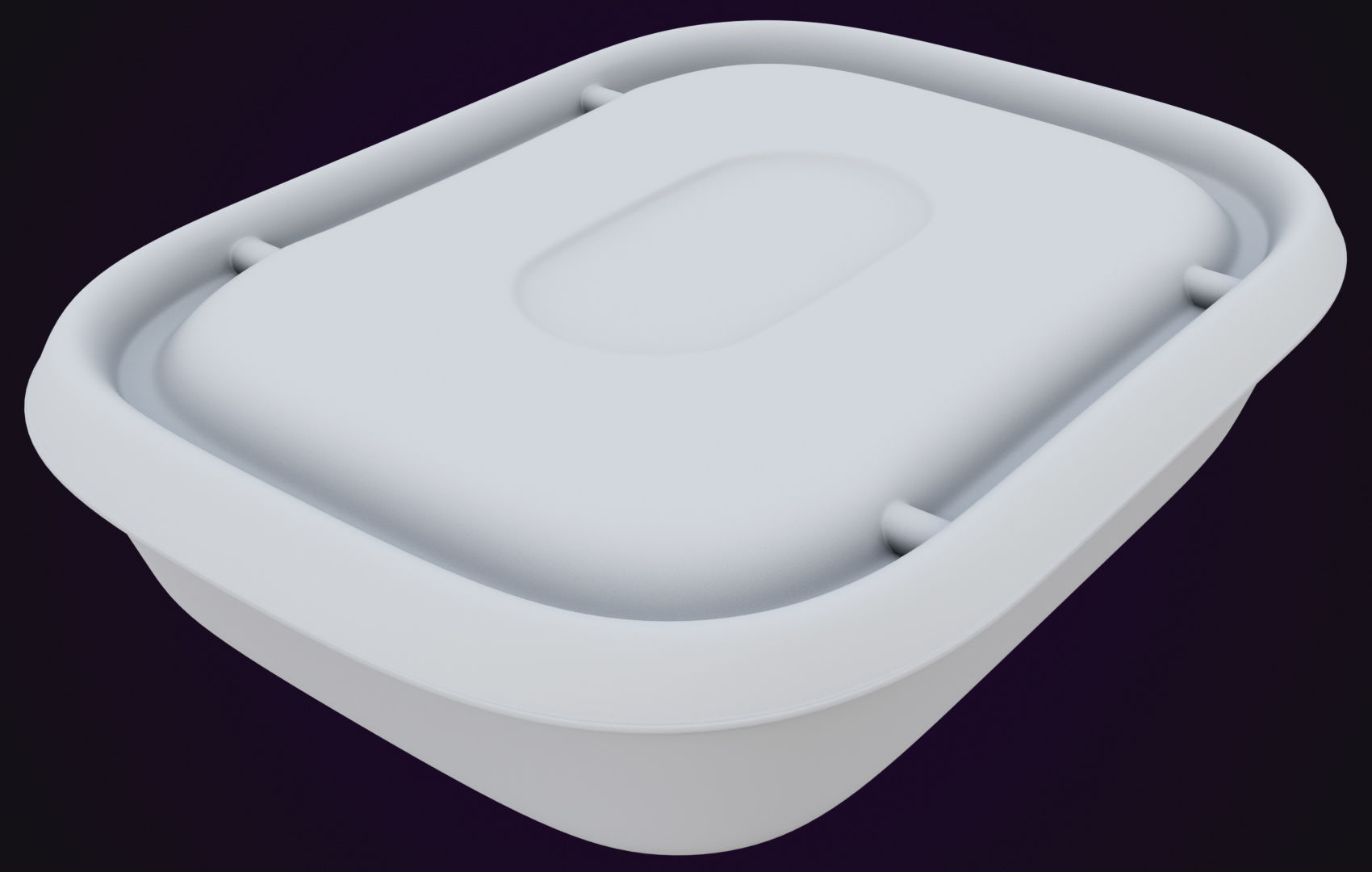 Round Food Cardboard Container - Disposable 3D model_21