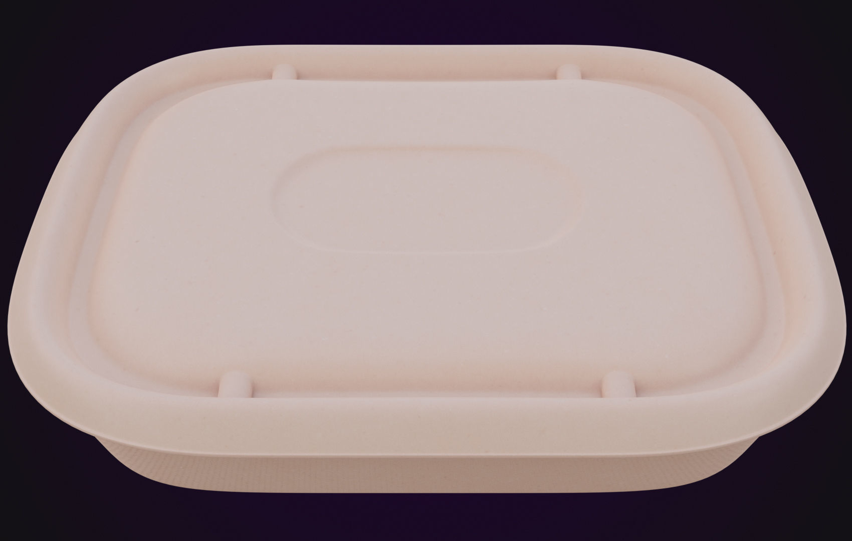 Round Food Cardboard Container - Disposable 3D model_1