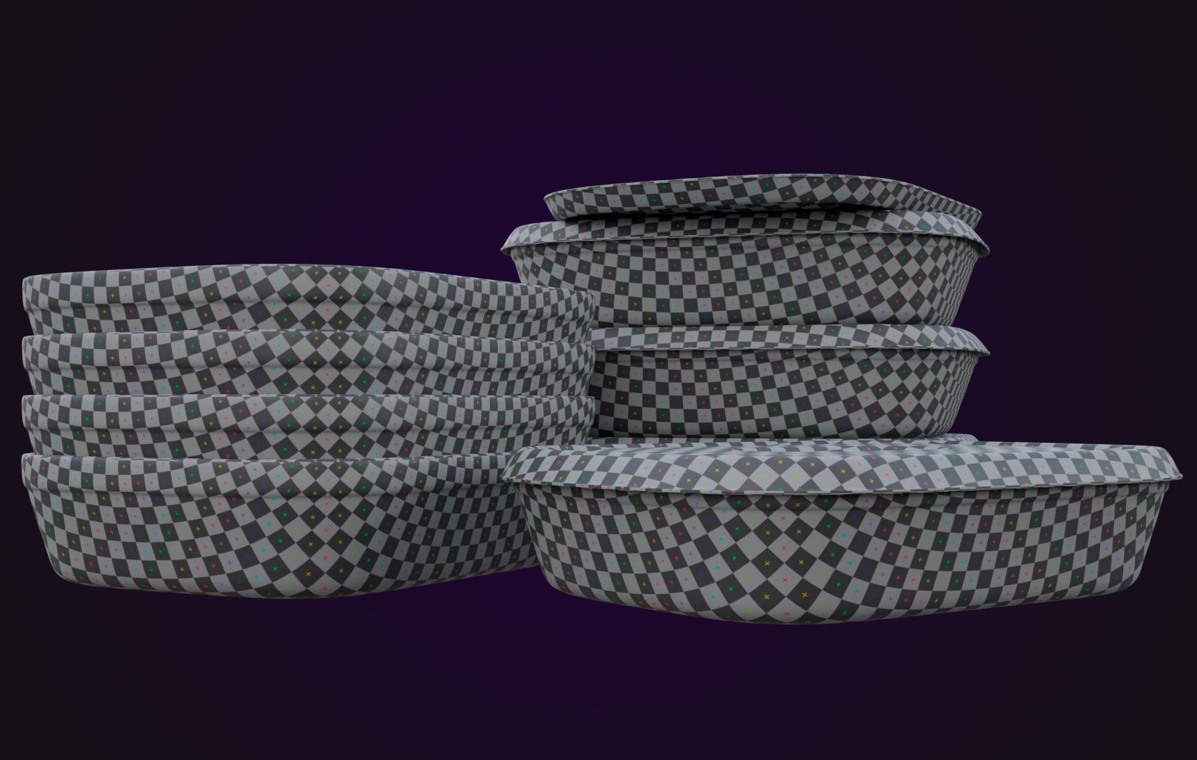 Round Food Cardboard Container - Disposable 3D model_29