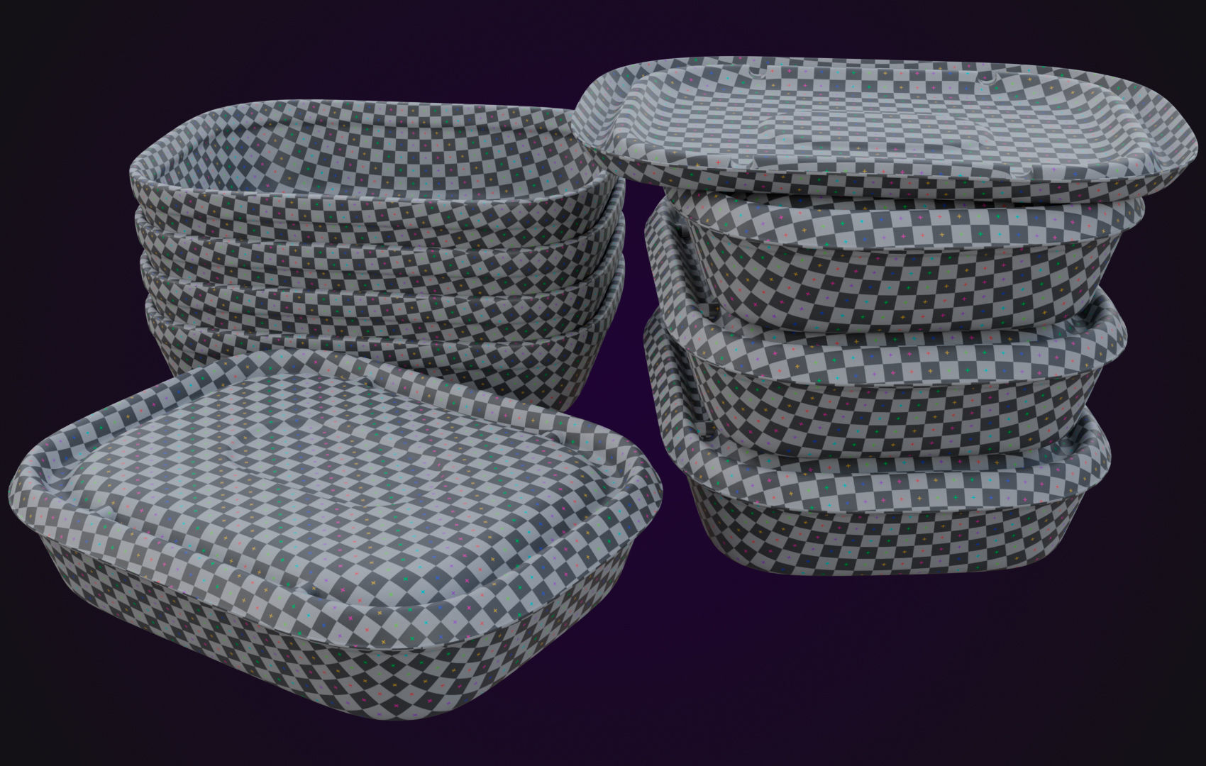 Round Food Cardboard Container - Disposable 3D model_13