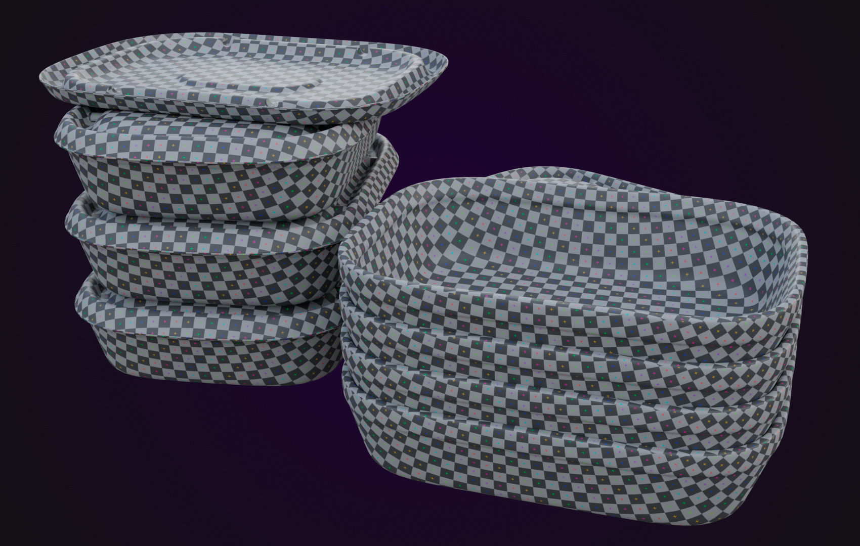 Round Food Cardboard Container - Disposable 3D model_17