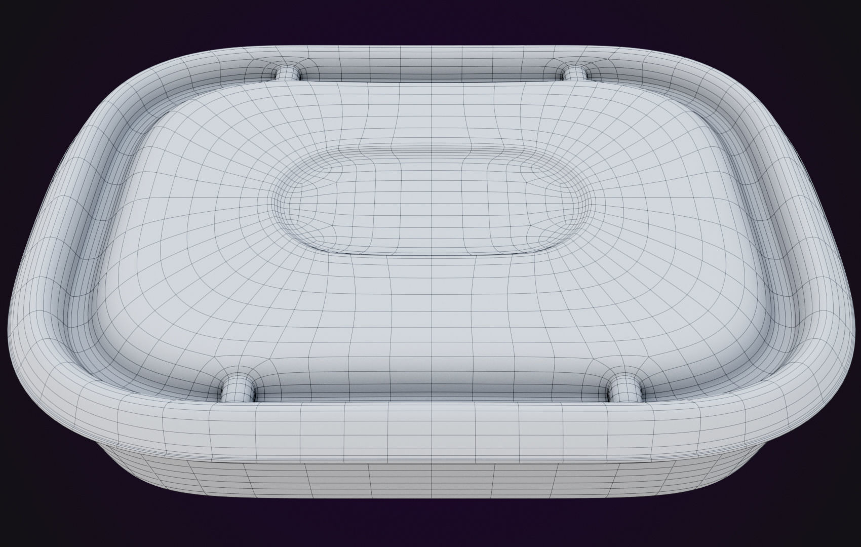 Round Food Cardboard Container - Disposable 3D model_16