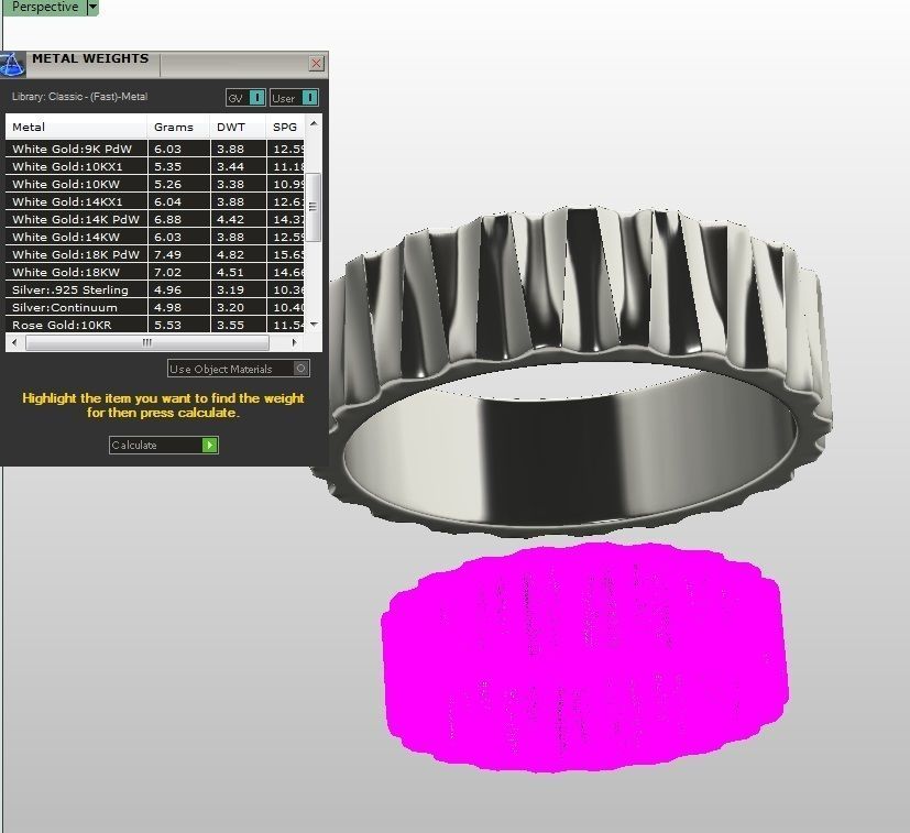 Wedding rings with ribs wave 3D print model_3