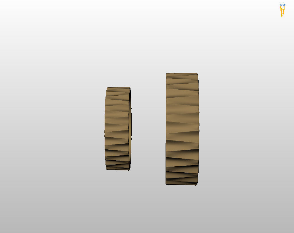 Wedding rings with ribs wave 3D print model_18