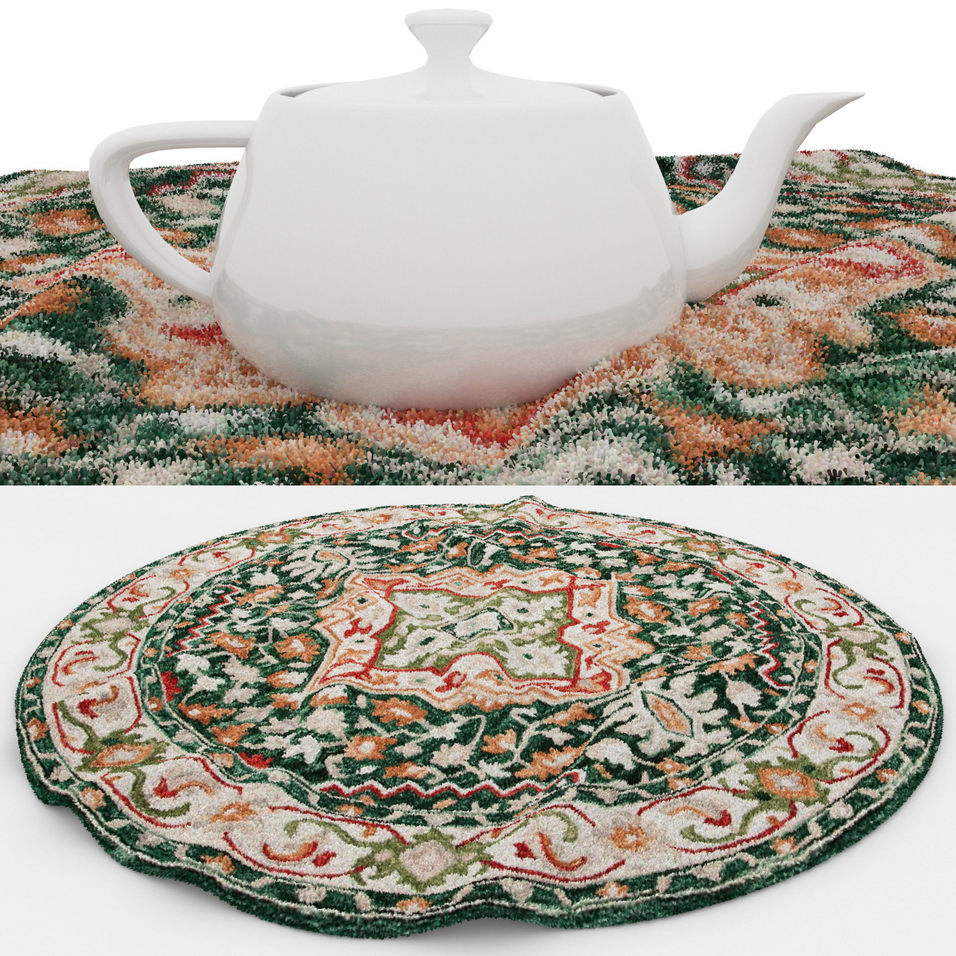 Rugs No 195 Low-poly 3D model_1