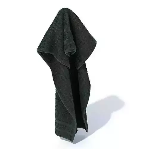 Long Green Towel 3D model
