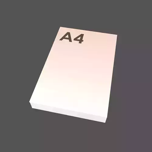 A4 Office Paper Sheets v2 001 Low-poly 3D model