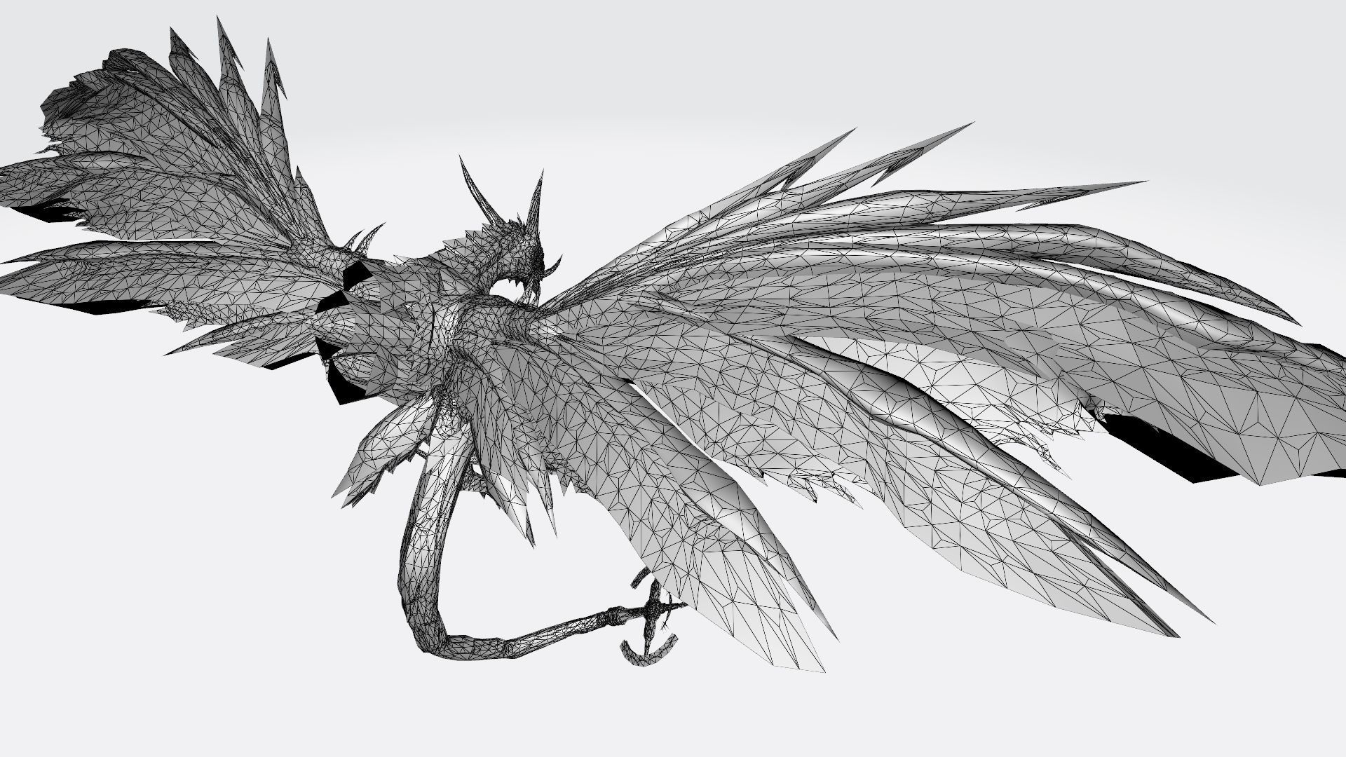 Volcanicdramon fiery dragon 3D print model_5