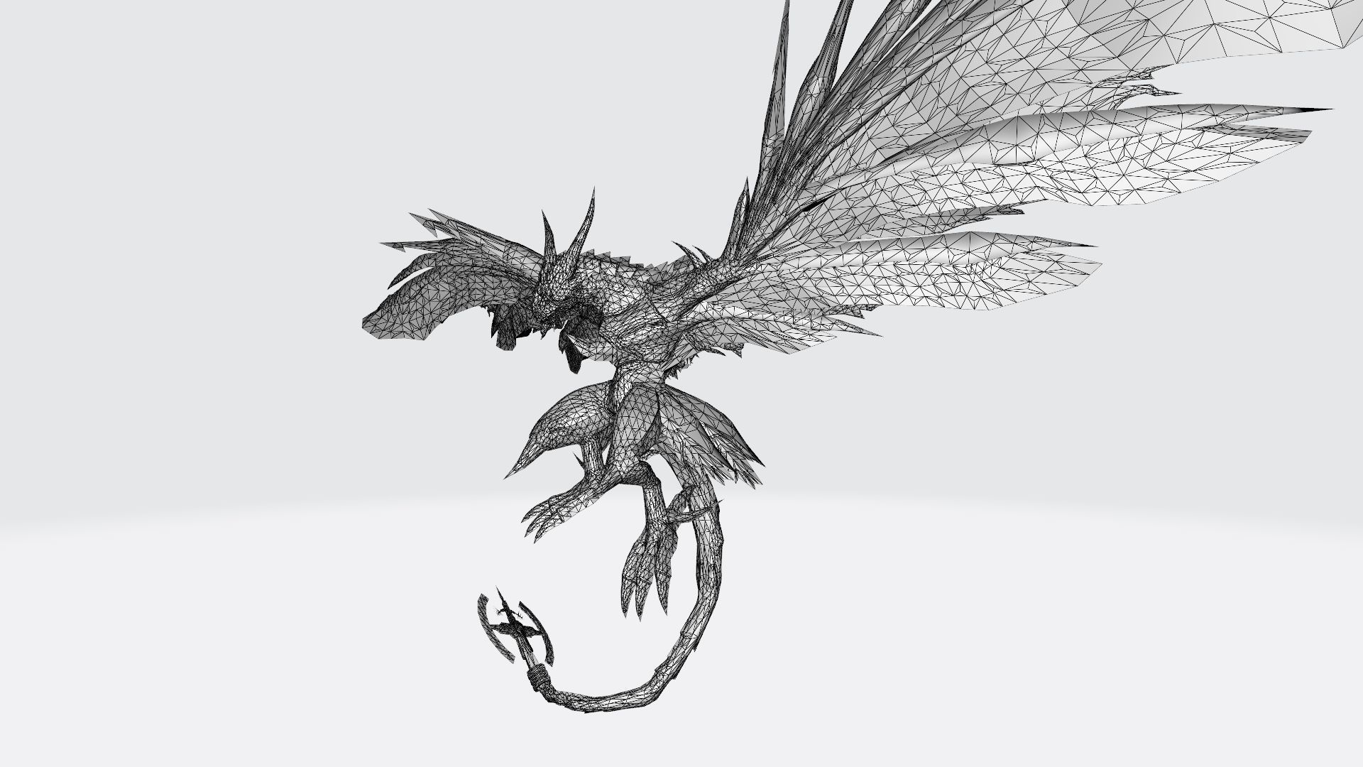 Volcanicdramon fiery dragon 3D print model_3