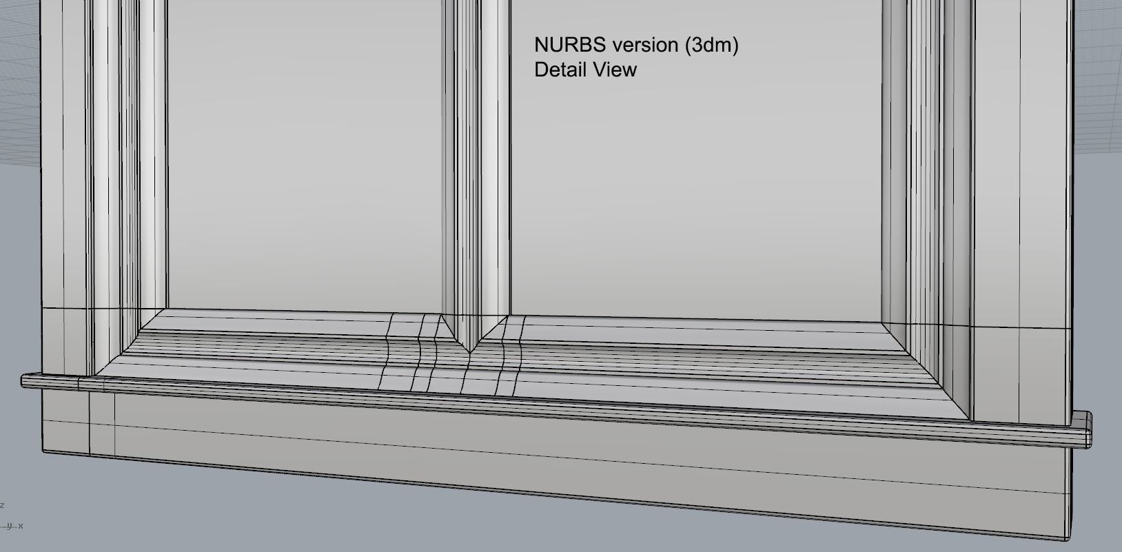 Small Square Window Free 3D model_2