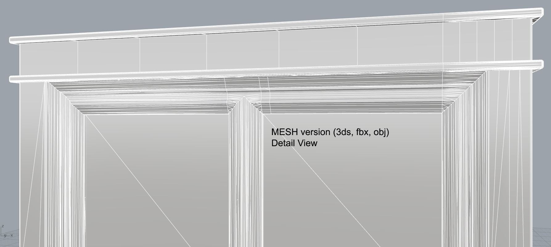 Small Square Window Free 3D model_3