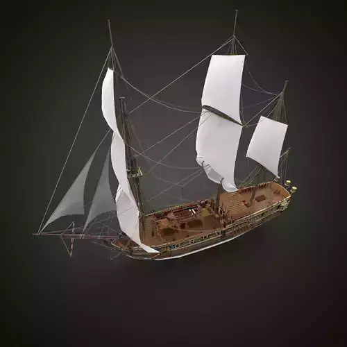 historical sailing ship 3D model