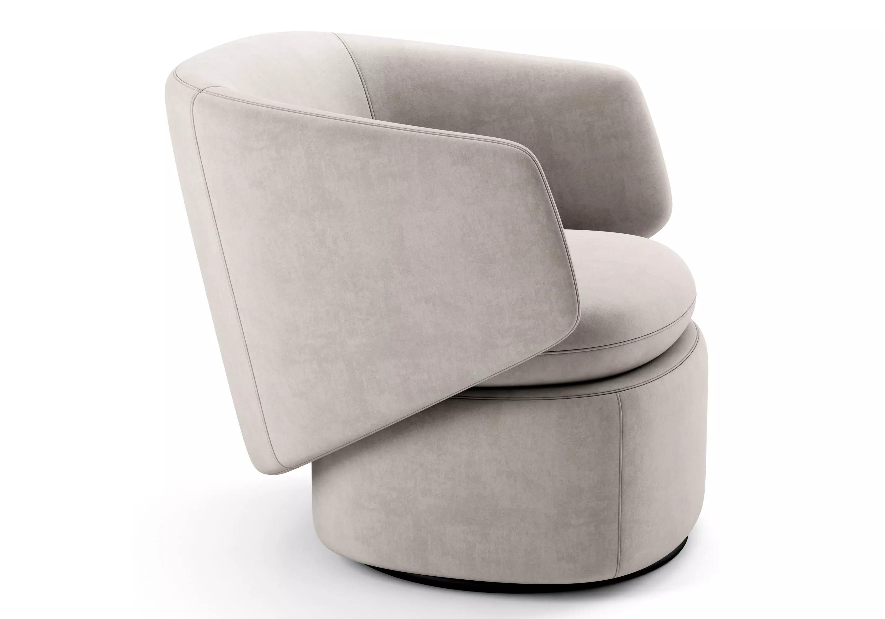 Crescent Swivel Chair Westelm 3D model