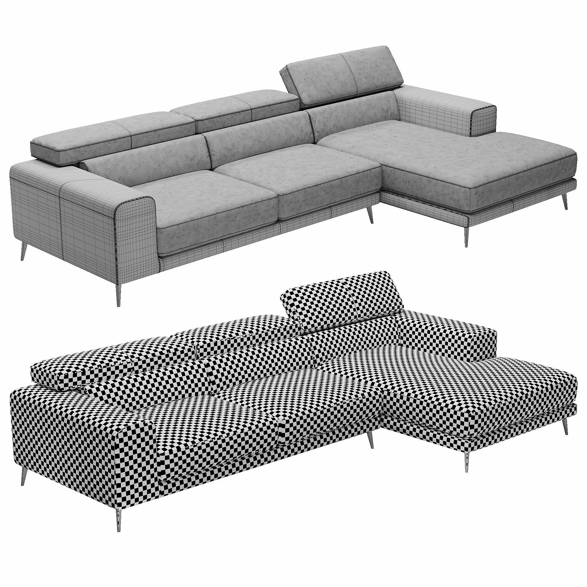 Ditre Italia Anderson Chaise Lounge 3D model_11