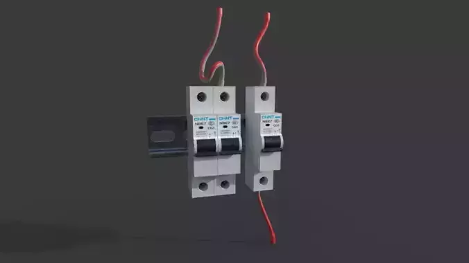 Circuit Breaker-Fuse Free 3D model