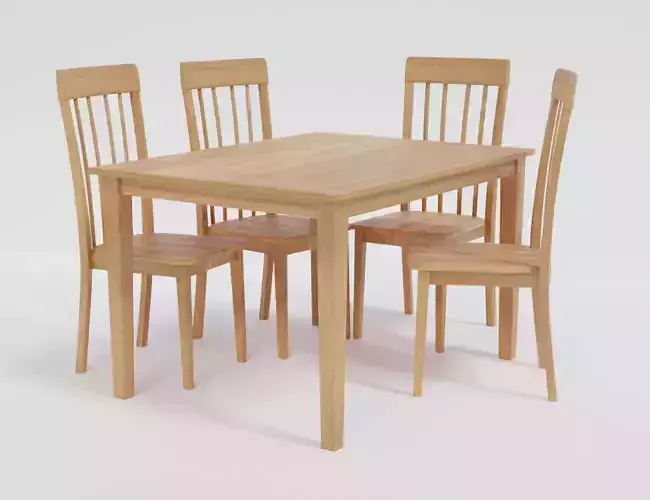 Blacksburg Wooden Chair and Table