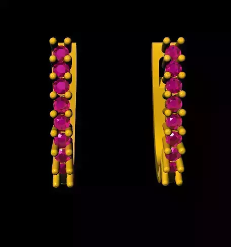 earring pair of gold earrings with beads