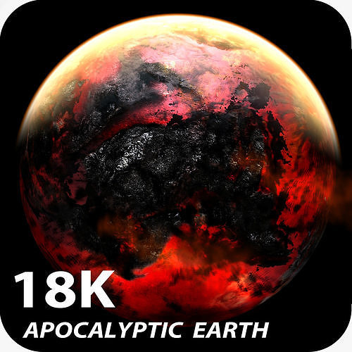 18K Apocalyptic Earth 3D model