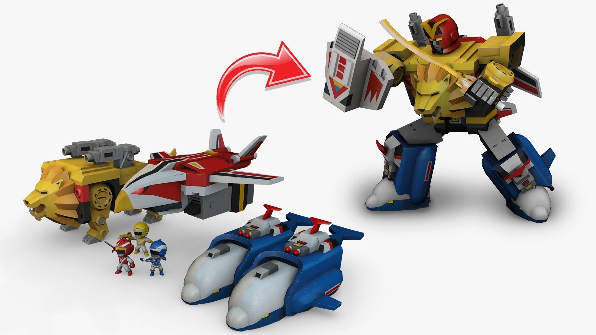 Liveman LiveRobo Low-poly 3D model_3