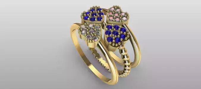 Hearts Trebol Ring