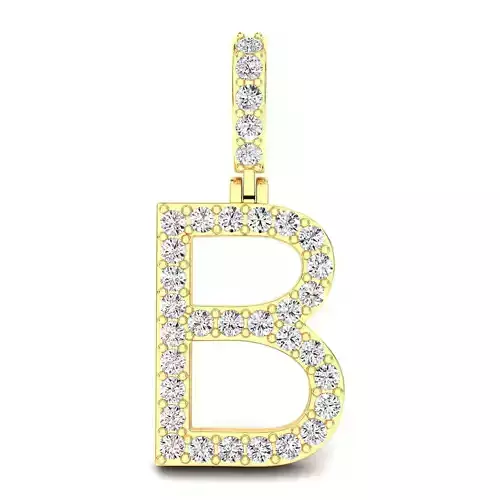 Alphabet B-letter single row pendant