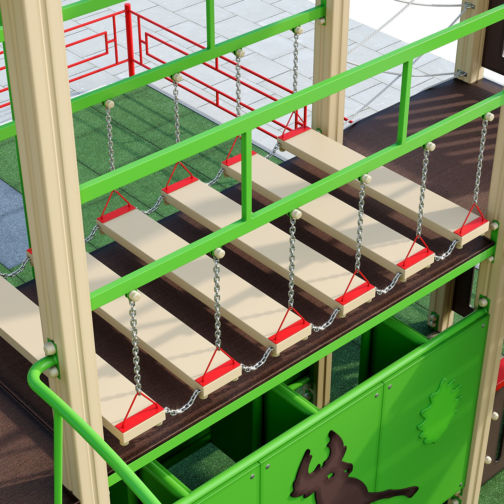 Playground with a large sandbox 3D model_7