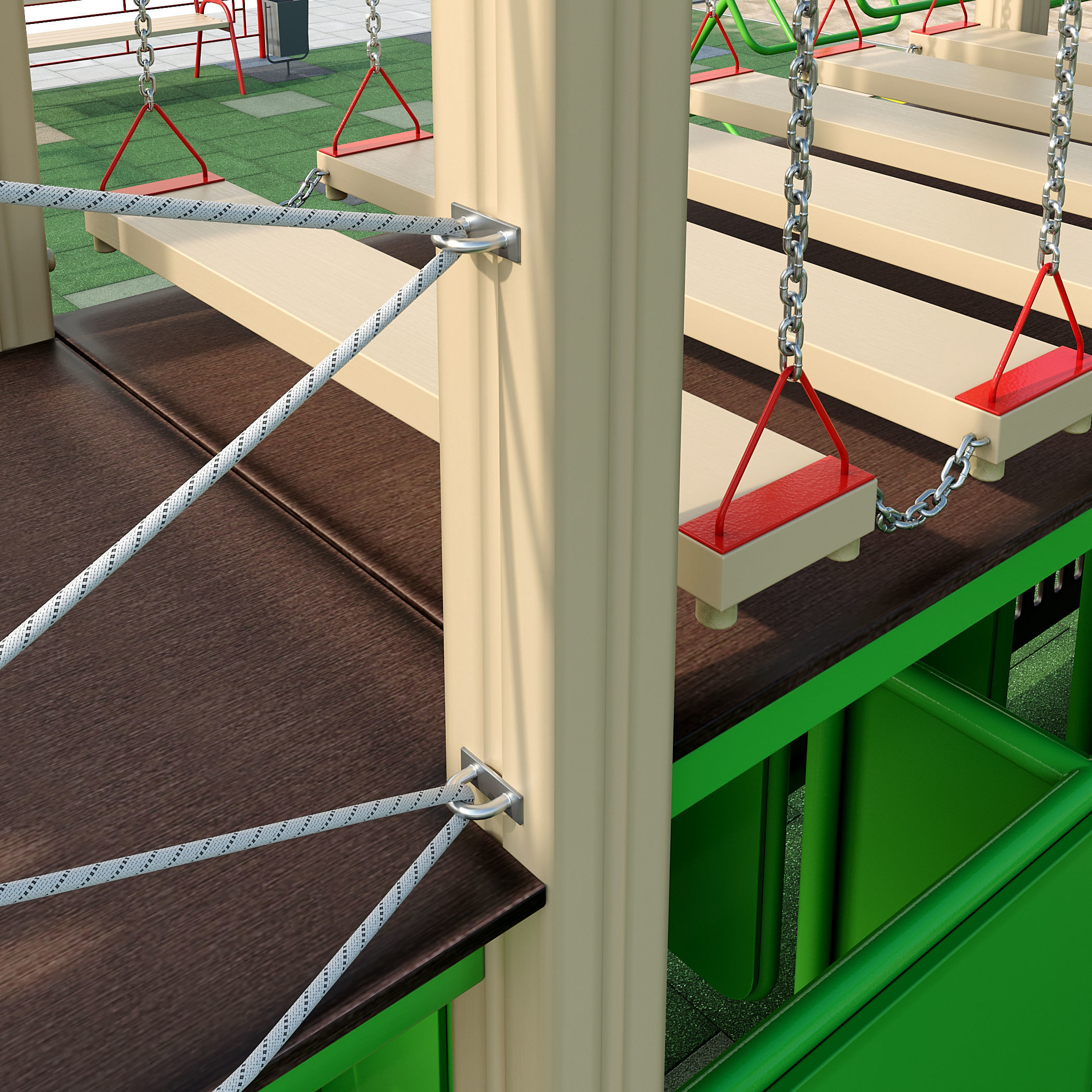 Playground with a large sandbox 3D model_19