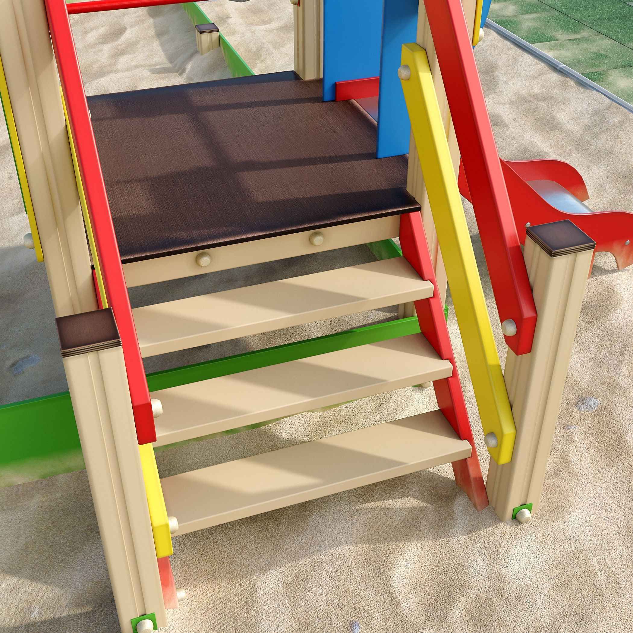 Playground with a large sandbox 3D model_15