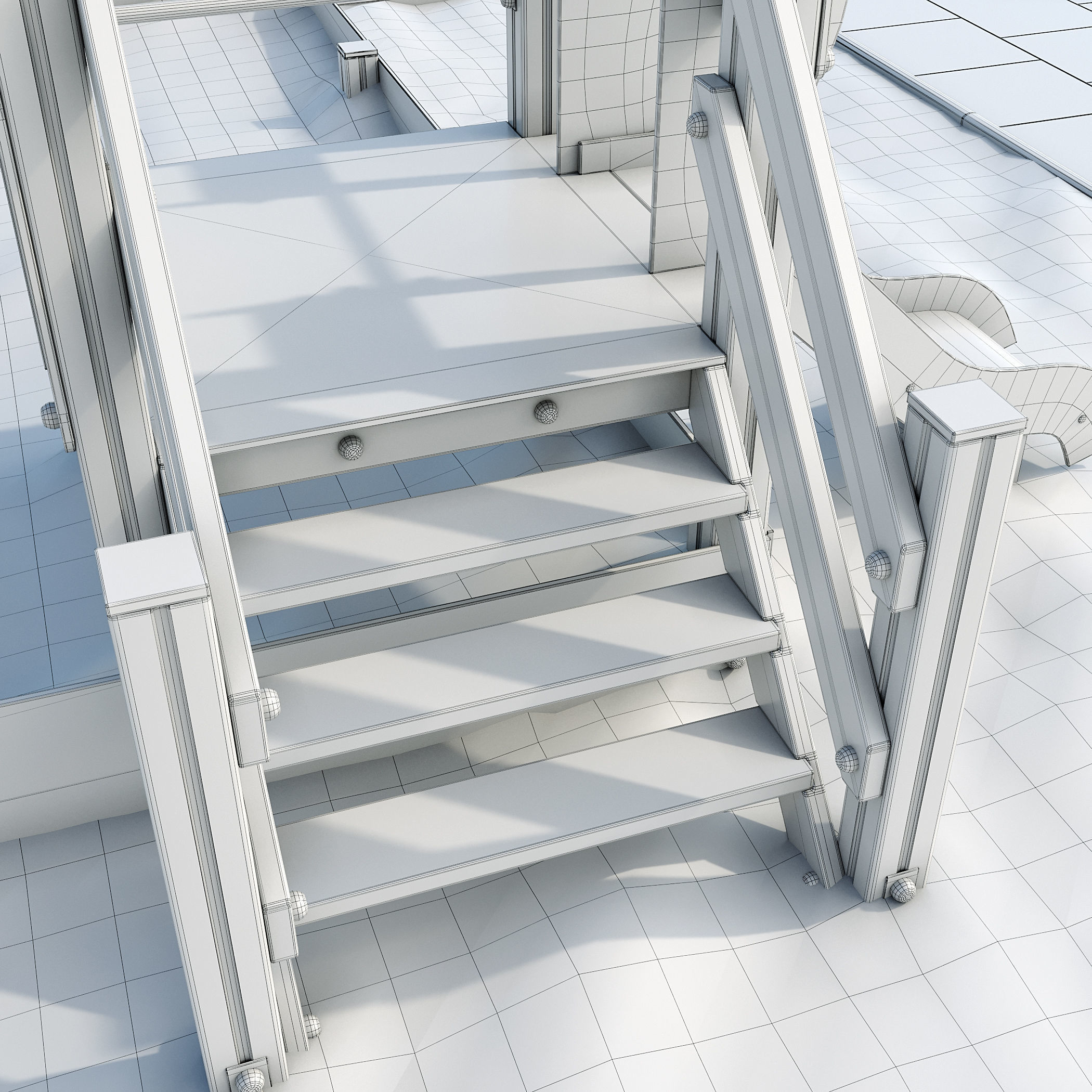 Playground with a large sandbox 3D model_16