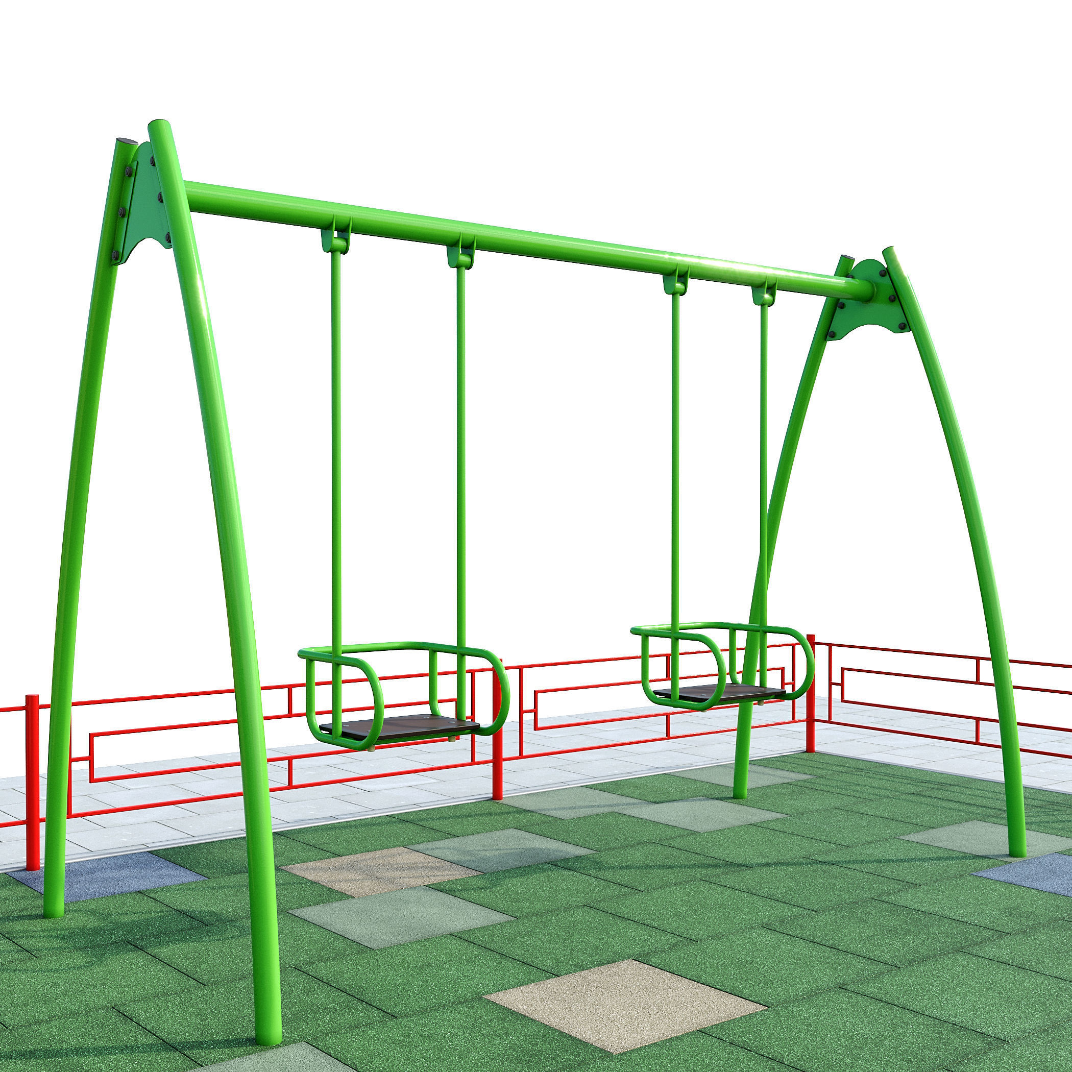 Playground with a large sandbox 3D model_11