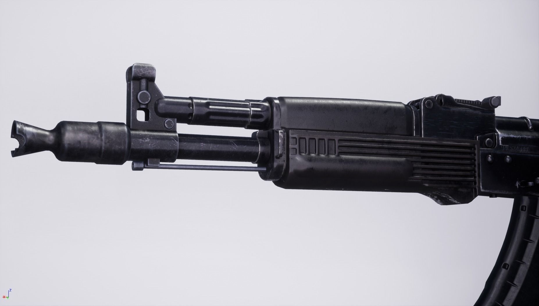 AK104 ak - rifle Low-poly 3D model_9