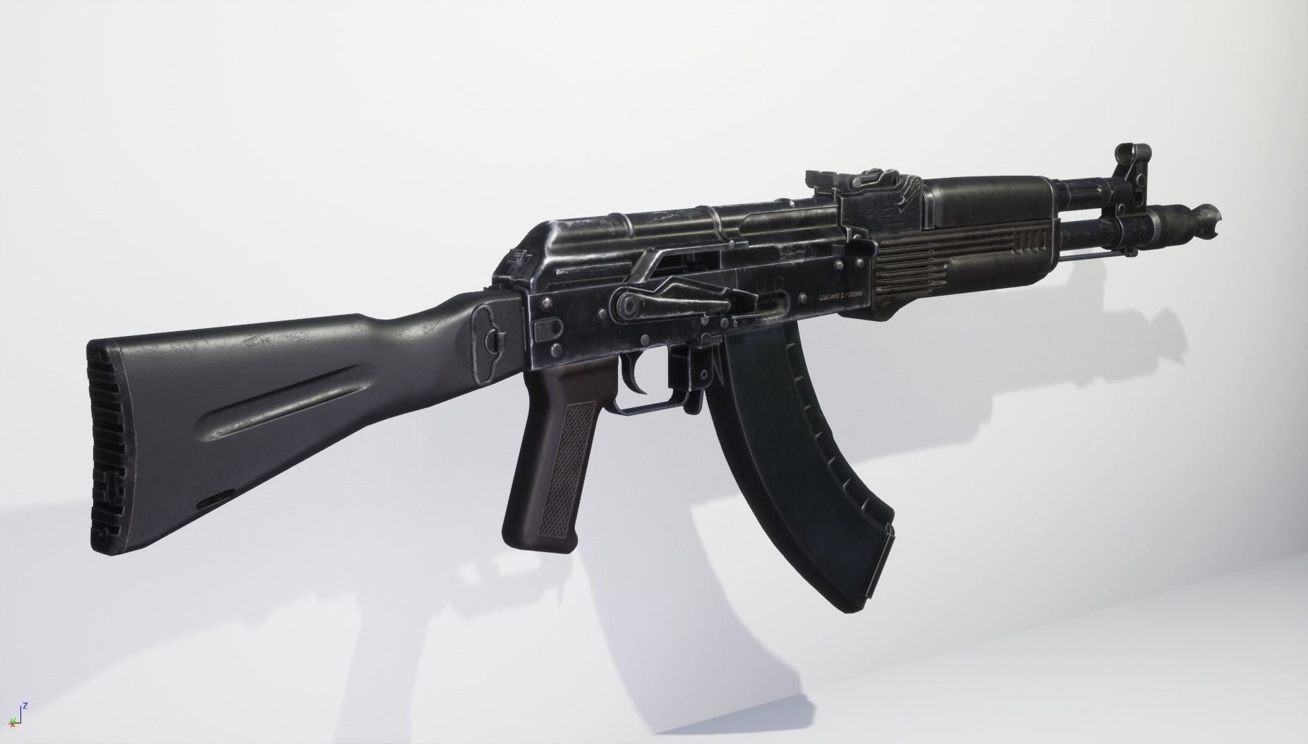 AK104 ak - rifle Low-poly 3D model_4