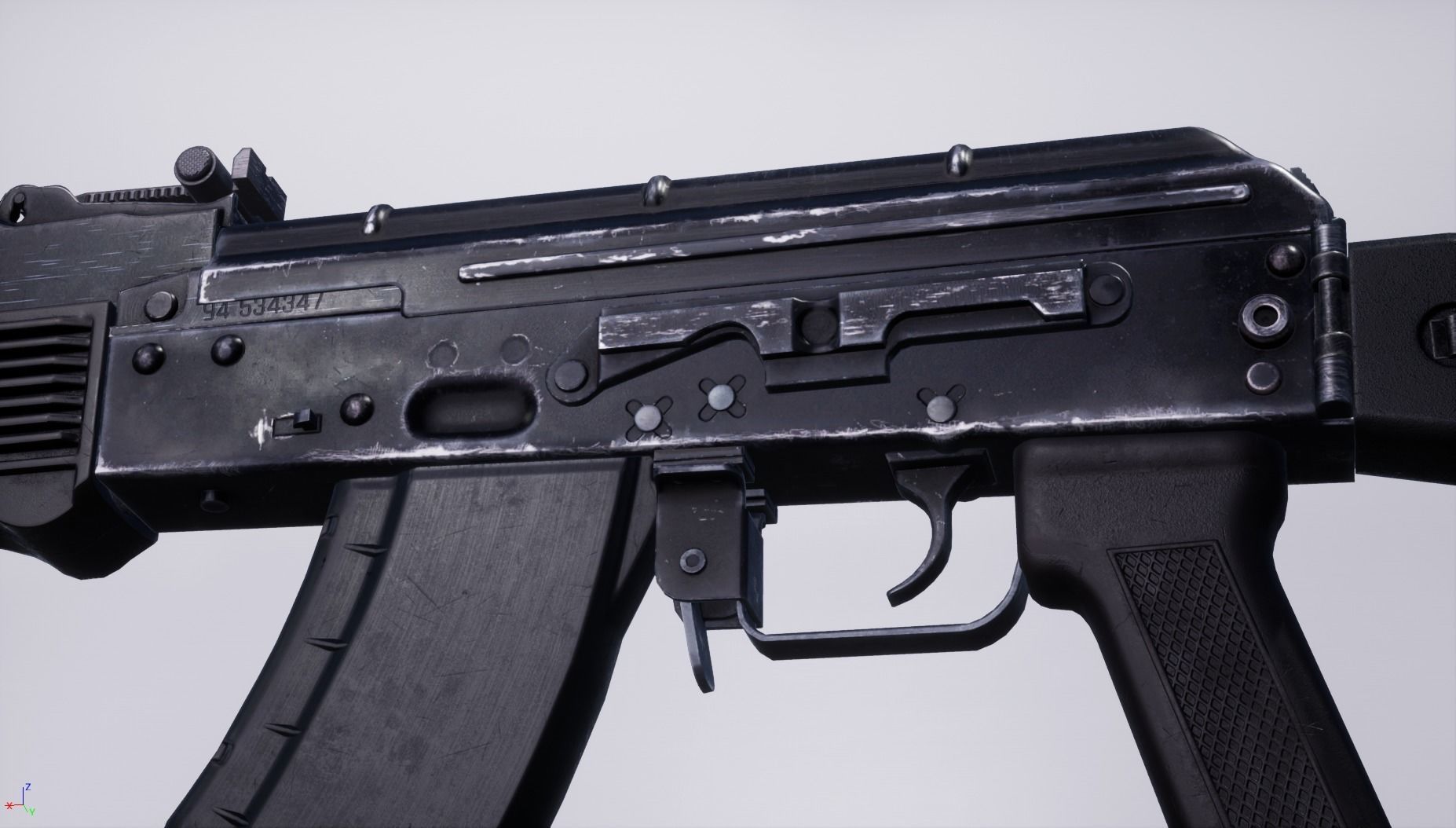 AK104 ak - rifle Low-poly 3D model_10