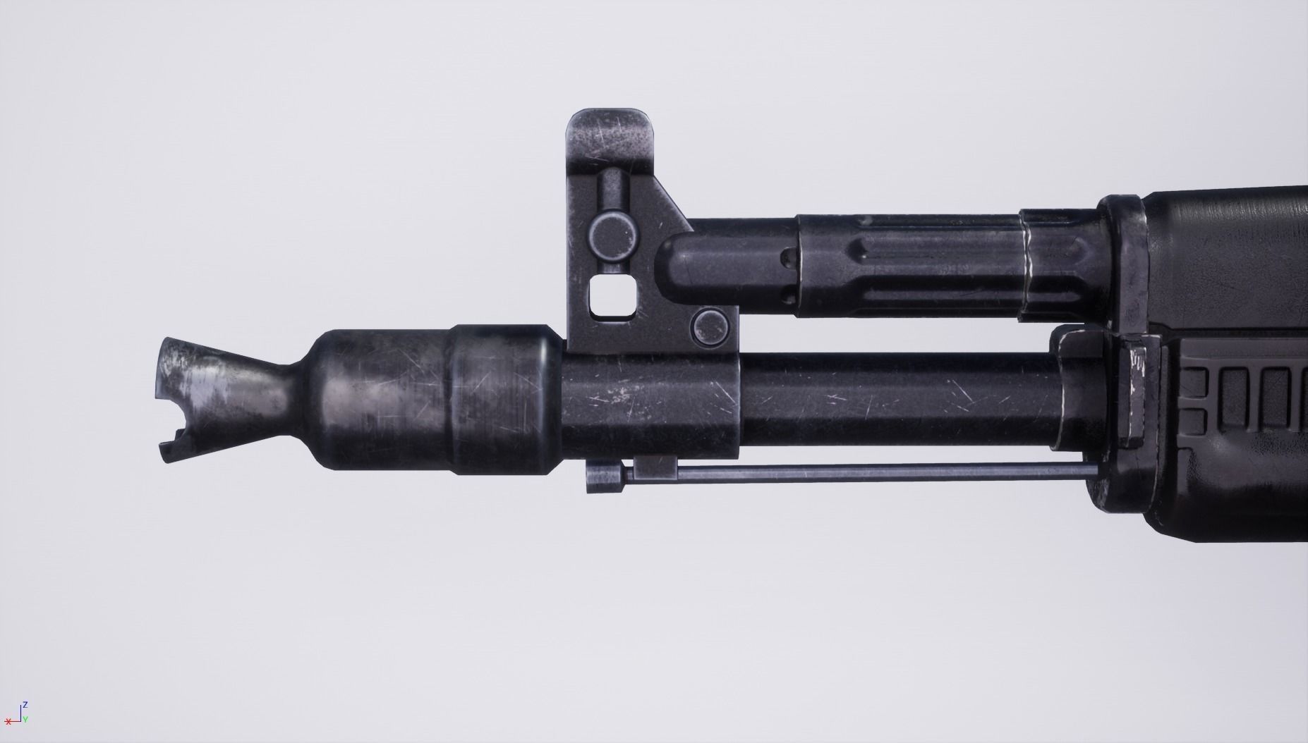 AK104 ak - rifle Low-poly 3D model_8