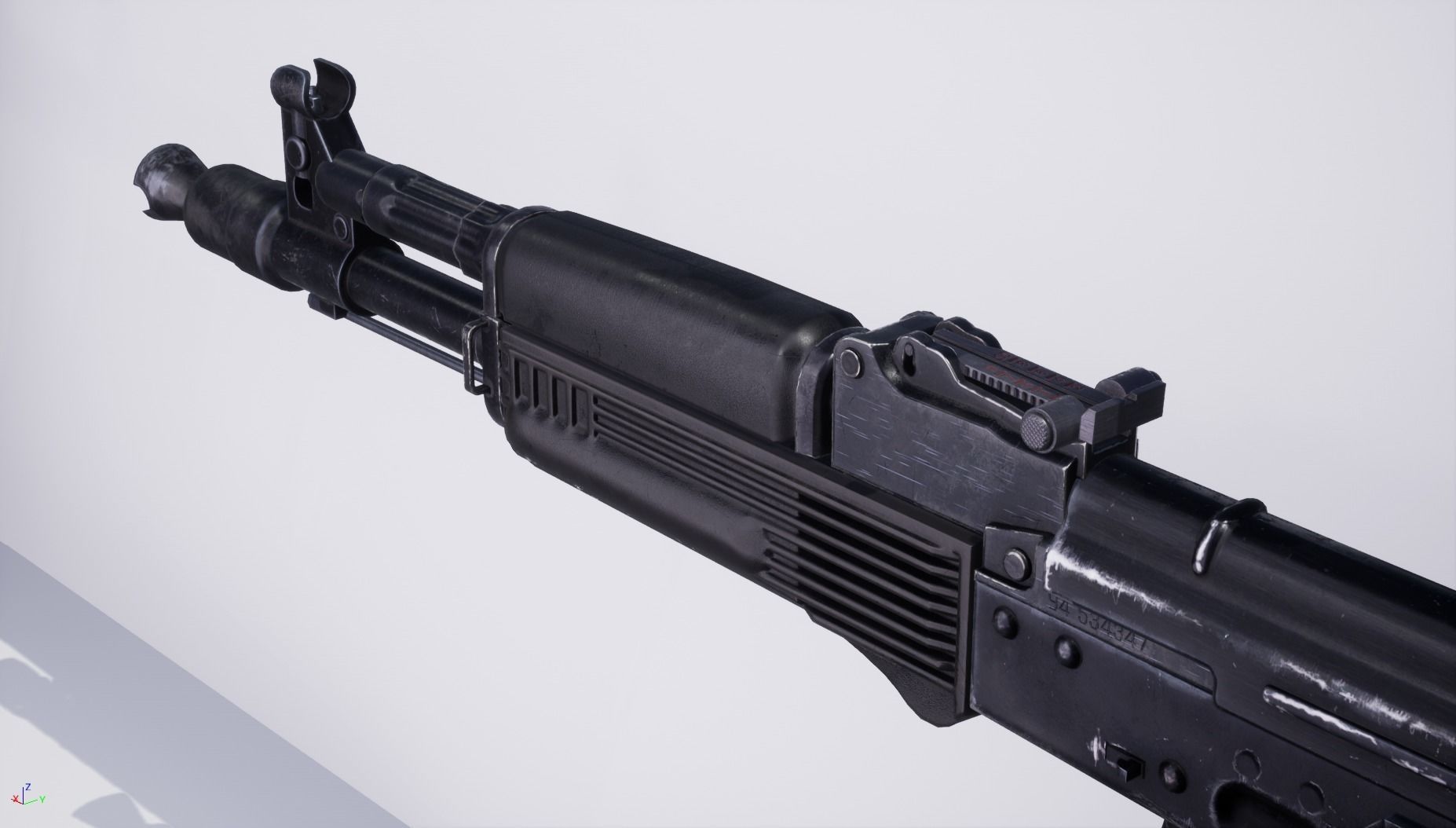AK104 ak - rifle Low-poly 3D model_7