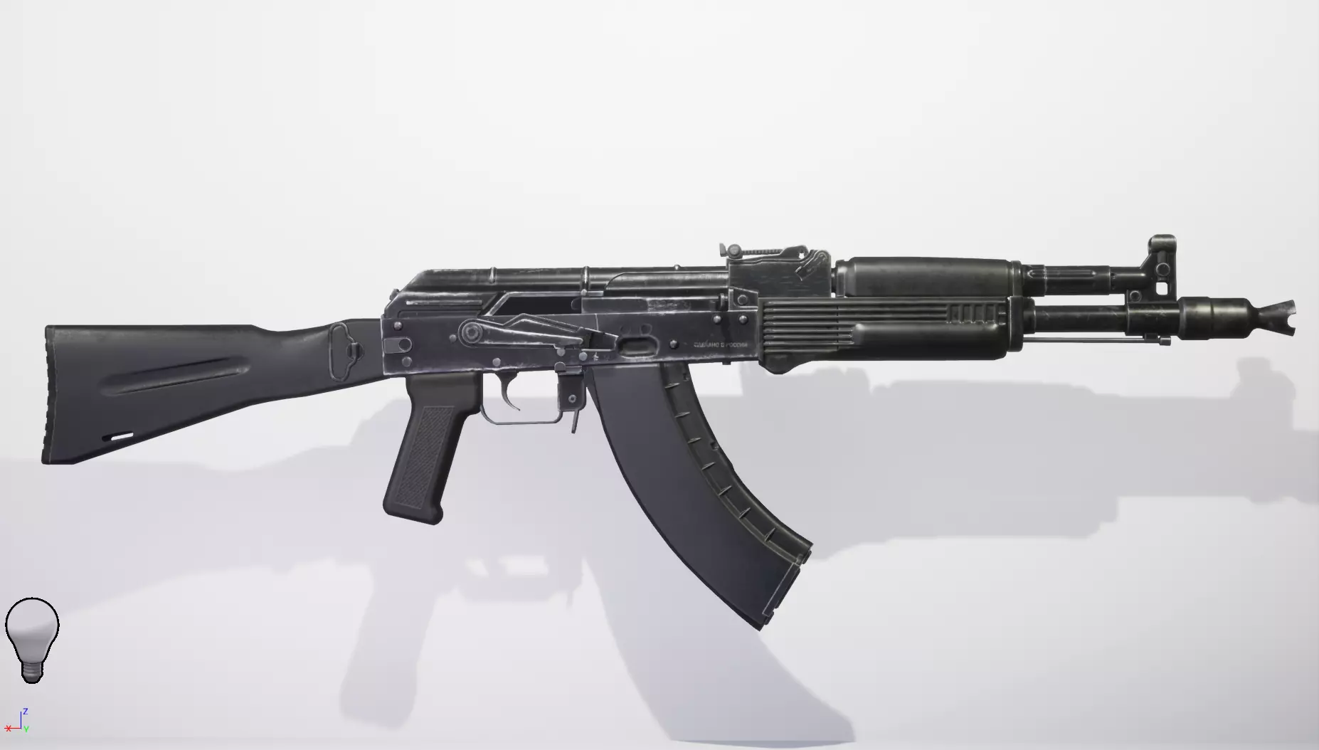 AK104 ak - rifle Low-poly 3D model_0