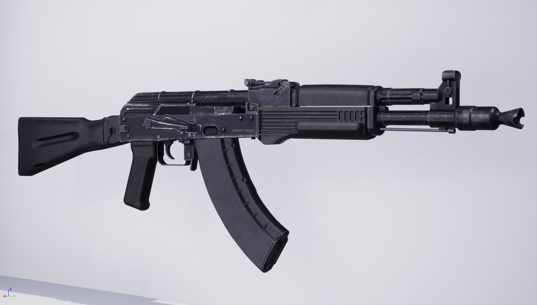 AK104 ak - rifle Low-poly 3D model_3
